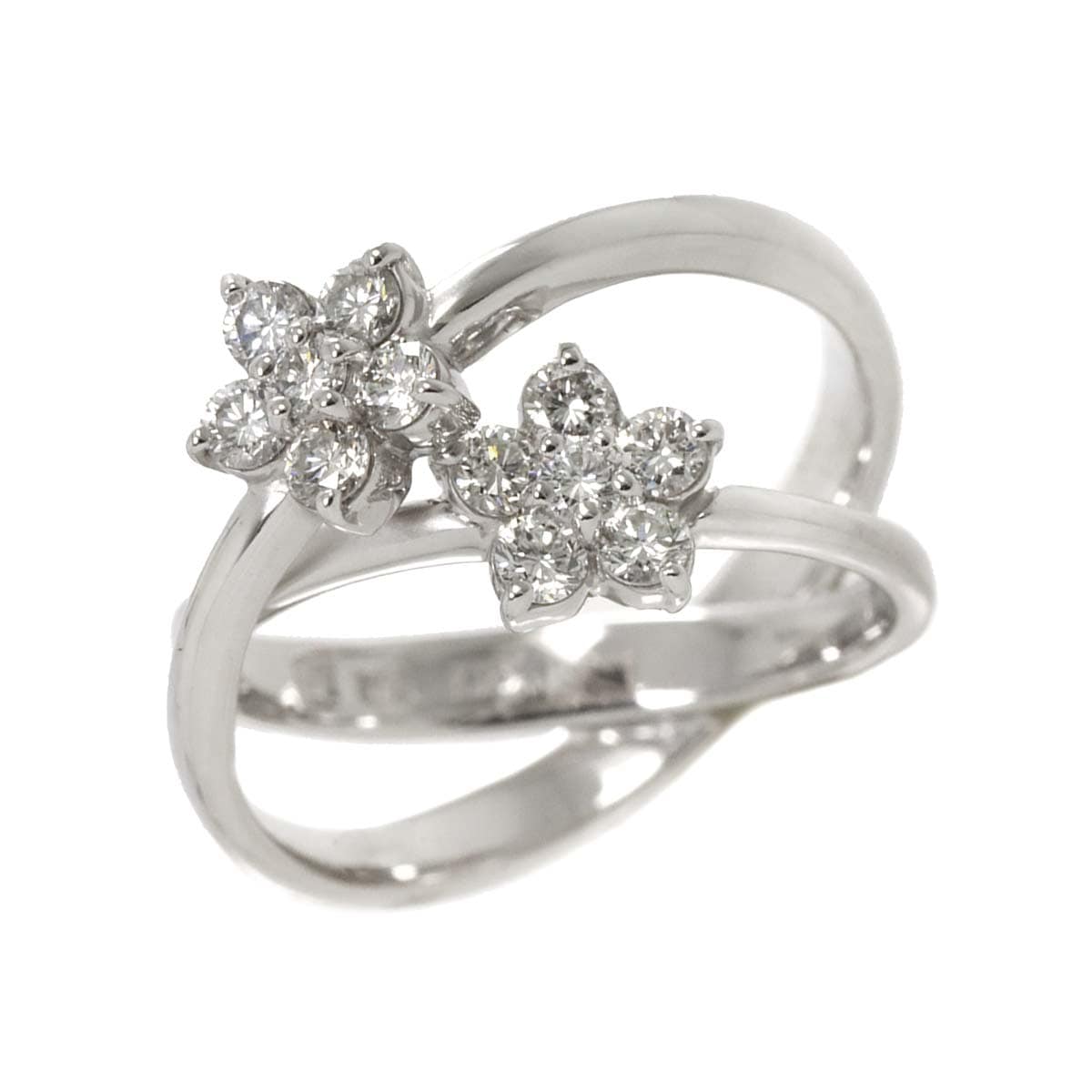 Ponte Vecchio 7.5号 リング ダイヤ 0.41ct K18 WG ホワイトゴールド 750 指輪 花 Diamond Ring ポンテヴェキオ 90292174