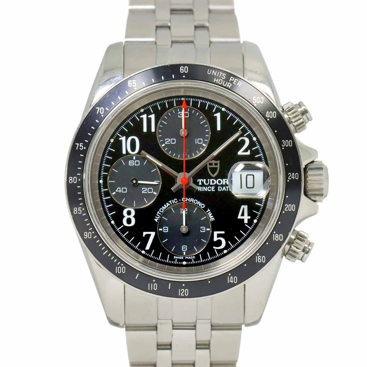 TUDOR クロノタイム 79260P メンズ 腕時計 デイト ブラック オートマ 自動巻き ウォッチ Chrono time チューダー チュードル 90293131