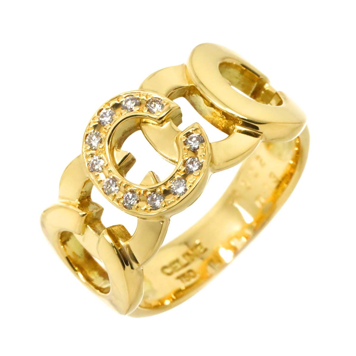 CELINE】セリーヌ 18k×diamond パヴェダイヤ リング CELINE】セリーヌ