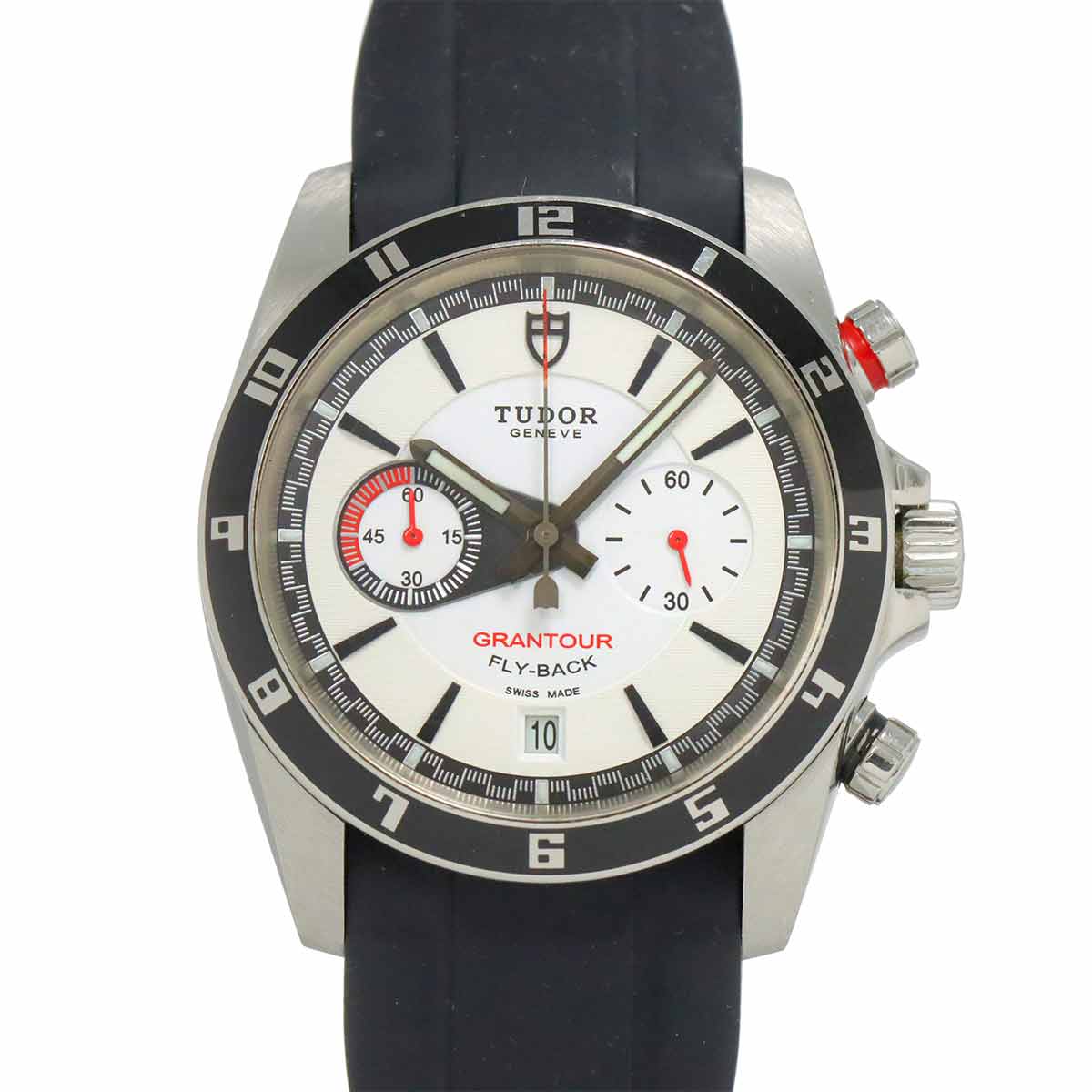 TUDOR グランツアークロノ フライバック 20550N メンズ 腕時計 デイト ホワイト オートマ 自動巻き チューダー チュードル 90294299