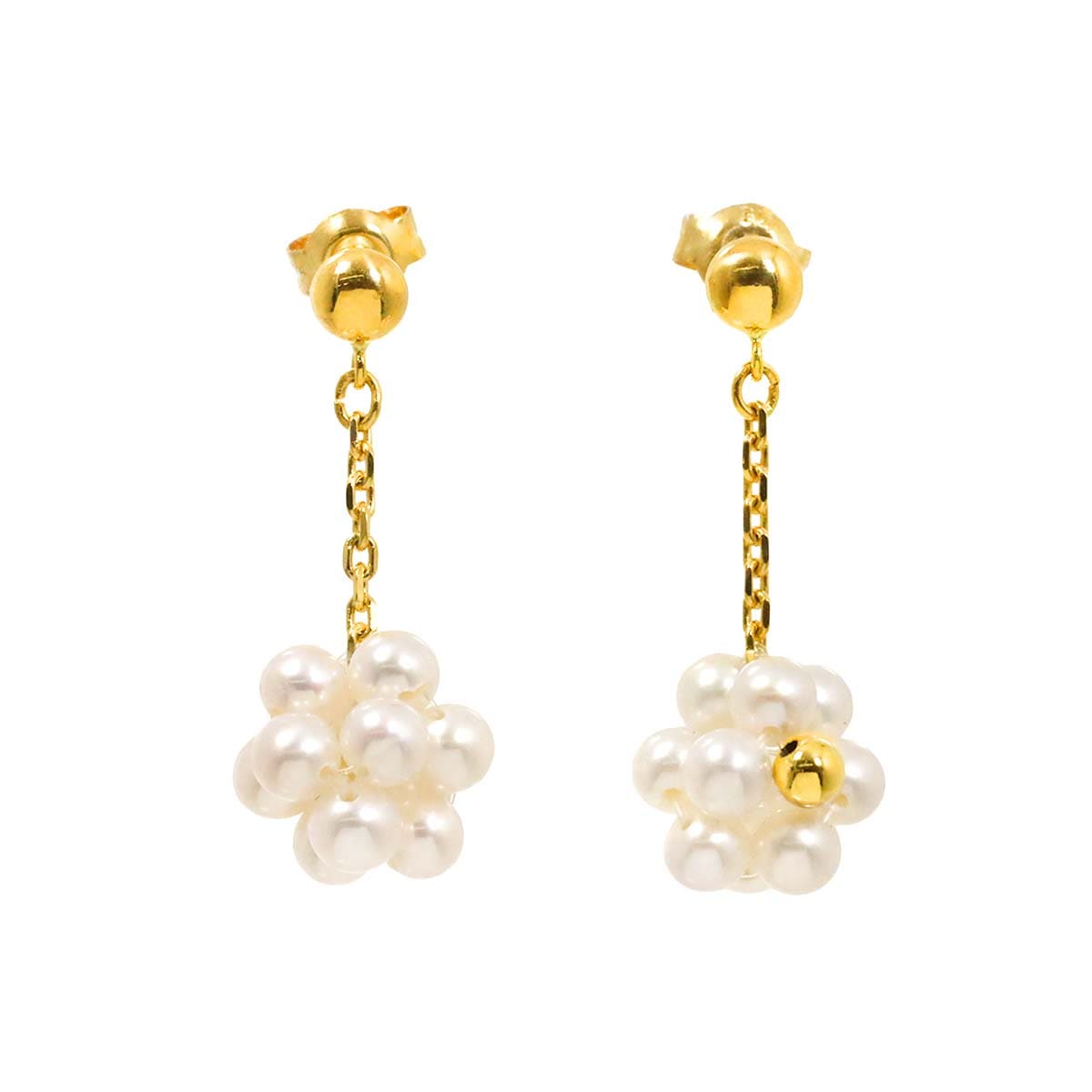 ベビーパール K18 YG ピアス イエローゴールド 750 真珠 Pearl Earrings Pierced 90294714