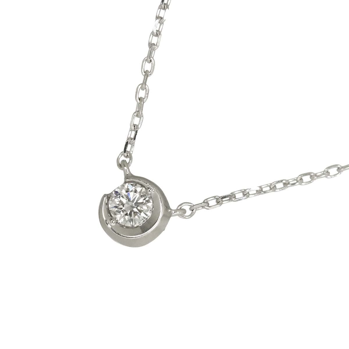 Star Jewelry ダイヤ 0.04ct ネックレス 40cm K18 WG ホワイトゴールド 750 Diamond Necklace スタージュエリー 90288152