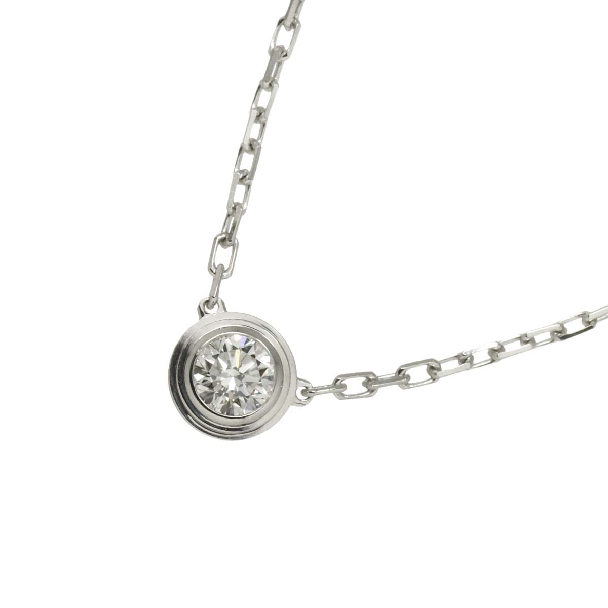 Cartier ダムール ダイヤ ネックレス ラージ LM 41cm K18 WG ホワイトゴールド 750 ディアマン レジェ d'Amour Necklace【証明書付き】カルティエ 90291145