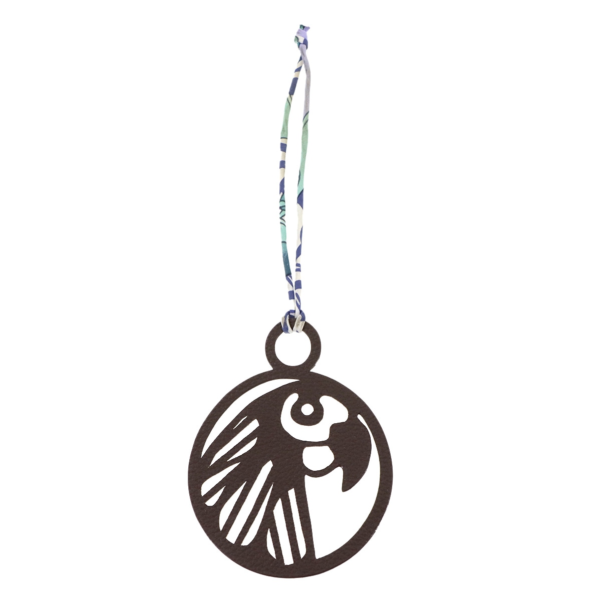 HERMES プティアッシュ インコ オウム バッグ チャーム エプソン レザー ブラウン系 ホワイト系 Bag Charm エルメス 90294838