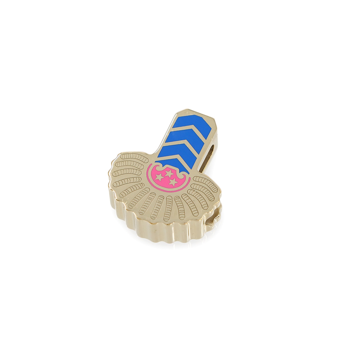 HERMES スカーフ ツイリー ガヴロッシュ リング パーマブラス ブルーヴィフ ピンク 肩章 アクセサリー Scarf ring エルメス 90294840