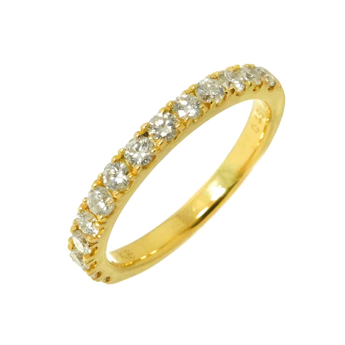 リング 10号 ダイヤ 0.45ct K18 YG イエローゴールド 750 指輪 Diamond Ring 90296655