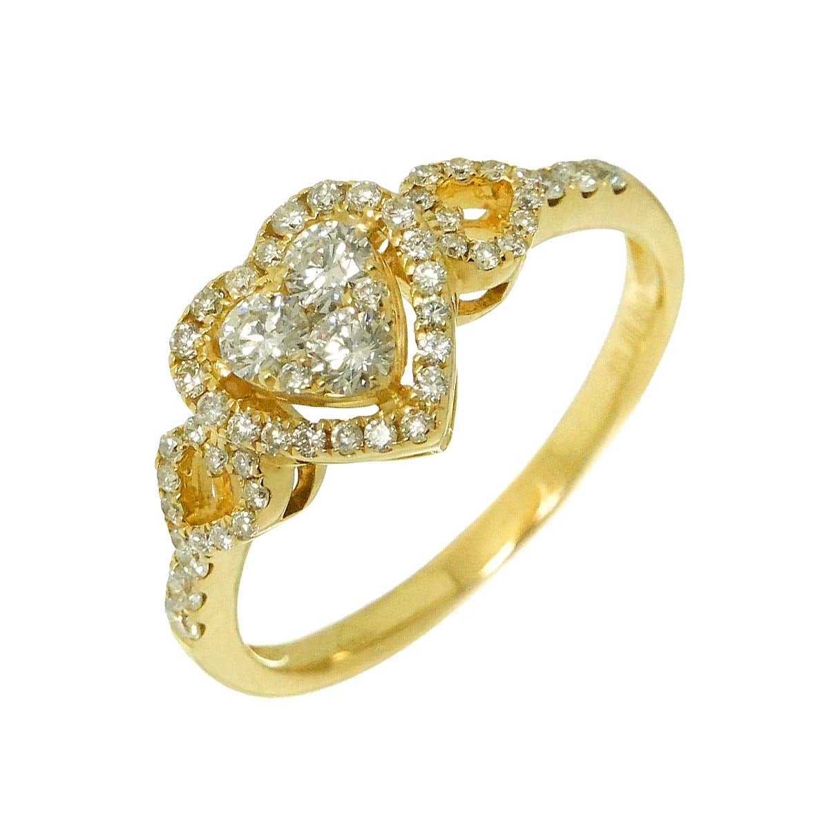 リング 17号 ダイヤ 0.60ct K18 YG イエローゴールド 750 指輪 Diamond Ring 90296658