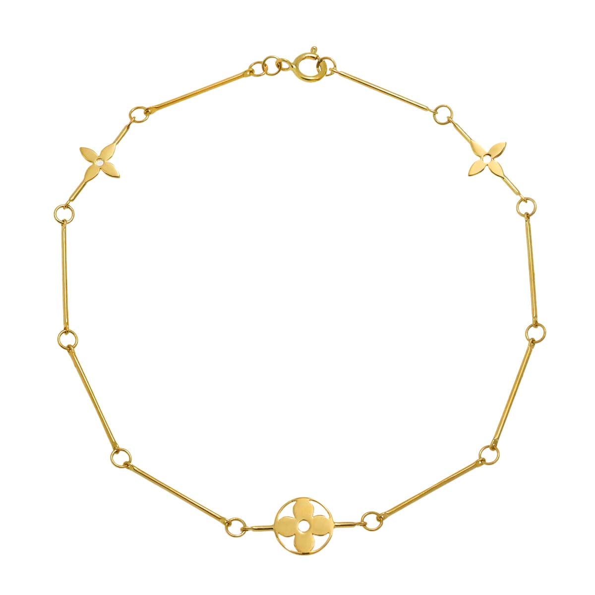 LOUIS VUITTON シュヴィーユ アンクレット ブレスレット 24cm K18 YG イエローゴールド 750 Cheville Anklet ルイ ヴィトン 90288587