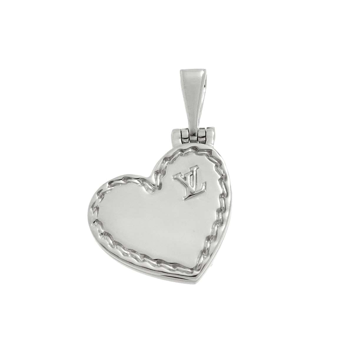 LOUIS VUITTON パンダンティフ クール ハート ロケット ペンダント トップ K18 WG 750 チャーム Pendant Top ルイ ヴィトン 90293386