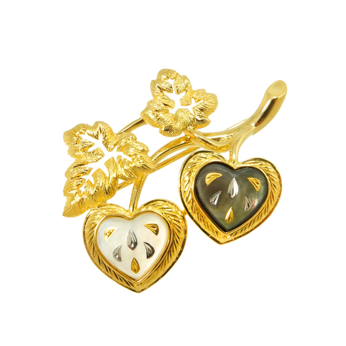 MIKIMOTO ピクウェ シェル ブローチ K18 YG イエローゴールド 750 Brooch ミキモト 90295015