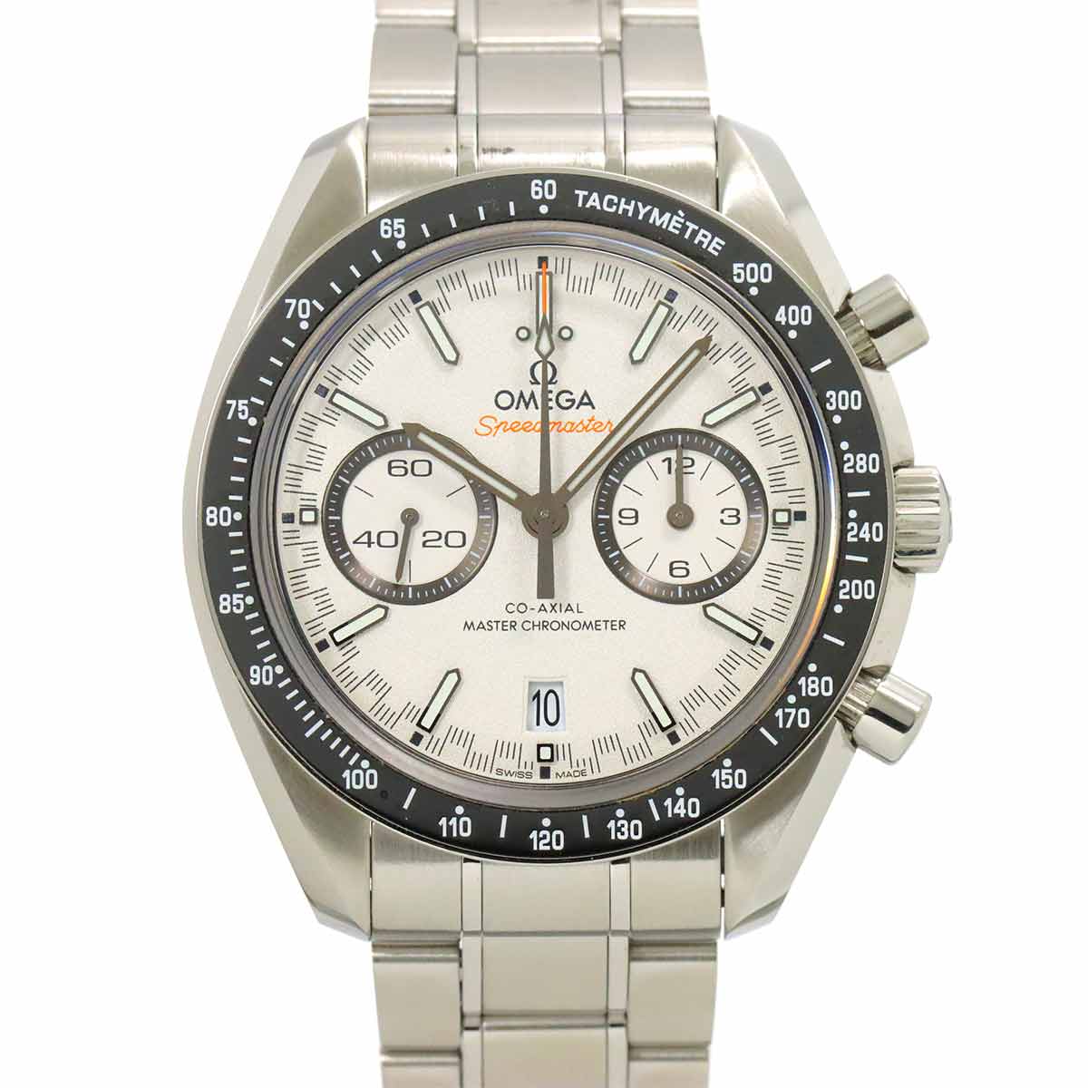 OMEGA スピードマスター レーシング 329 30 44 51 04 001 クロノグラフ メンズ 腕時計 デイト ホワイト オートマ 自動巻き Speedmaster オメガ 90296531