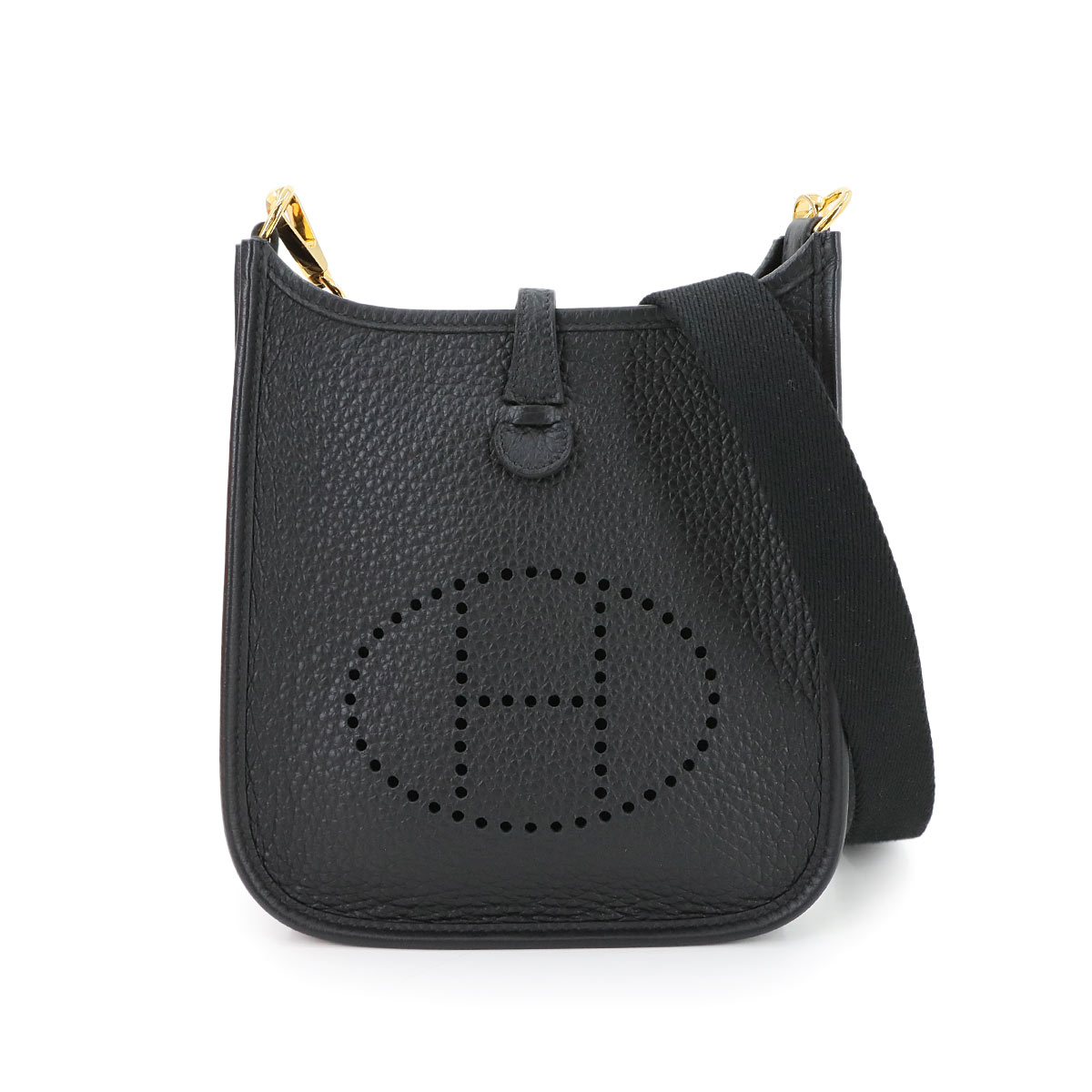 HERMES エブリン アマゾン TPM ショルダー バッグ トリヨンクレマンス ブラック W刻印 Evelyne TPM Amazon エルメス 90295046