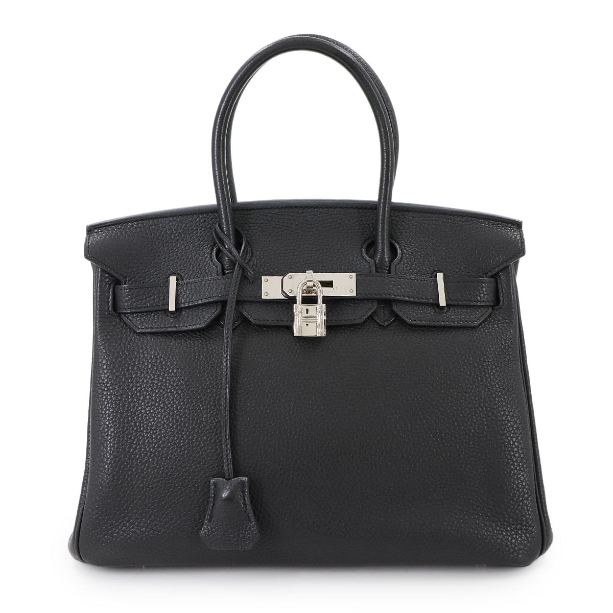 HERMES バーキン30 ハンド バッグ トゴ ブラック □M刻印 シルバー 金具 Birkin エルメス 90296209