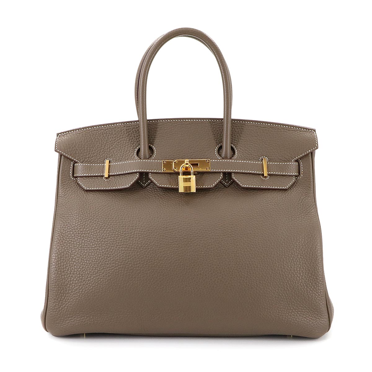 HERMES バーキン35 ハンド バッグ トゴ エトゥープ T刻印 ゴールド 金具 Birkin エルメス 90296671