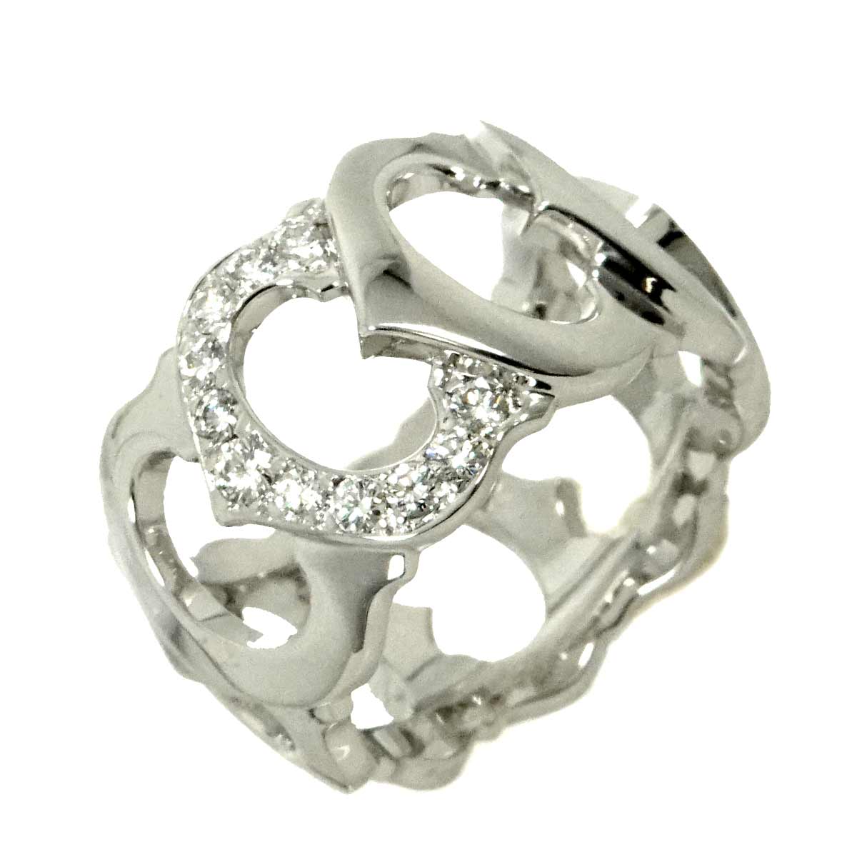 Cartier Cドゥ #55 リング ダイヤ K18 WG ホワイトゴールド 750 指輪 Diamond Ring カルティエ 90293198