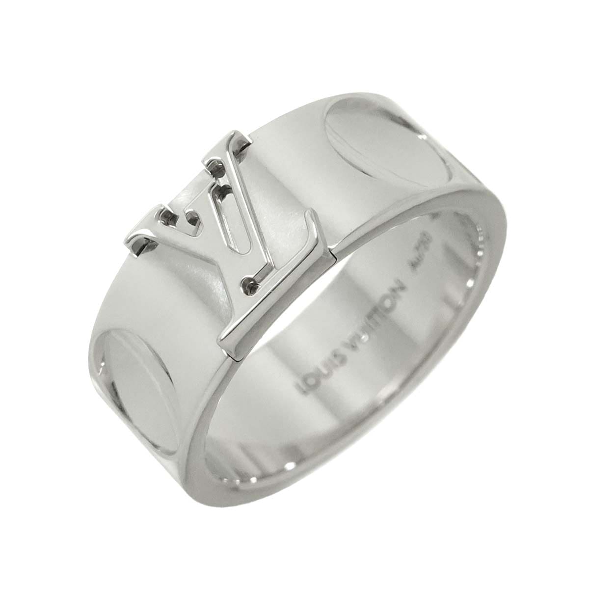 LOUIS VUITTON ラージ アンプラント #58 リング K18 WG ホワイトゴールド 750 指輪 Empreinte Ring ルイ ヴィトン 90293215