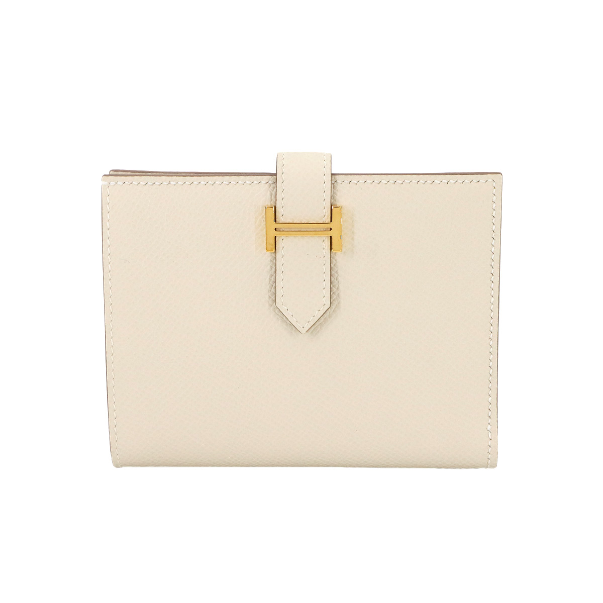 HERMES ベアン コンパクト 二つ折り 財布 エプソン クレ W刻印 ゴールド 金具 Bearn Compact エルメス 90295950