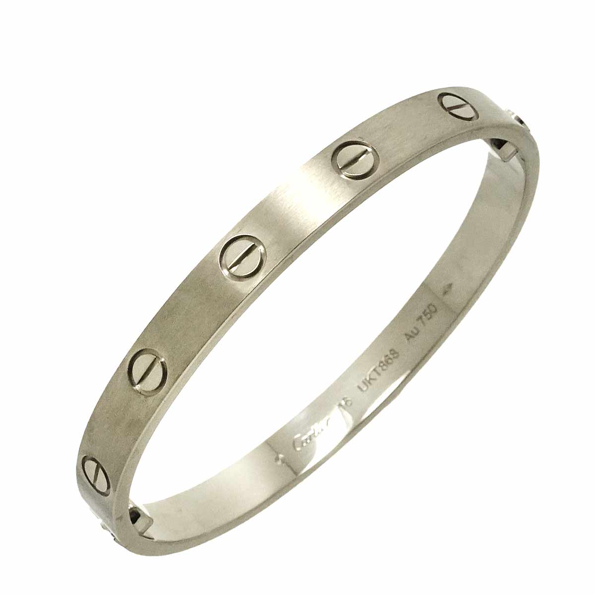 Cartier ラブ ブレス #16 K18 WG ホワイトゴールド 750 ブレスレット ブラッシュ バングル Love Bracelet 【証明書付き】カルティエ 90293782