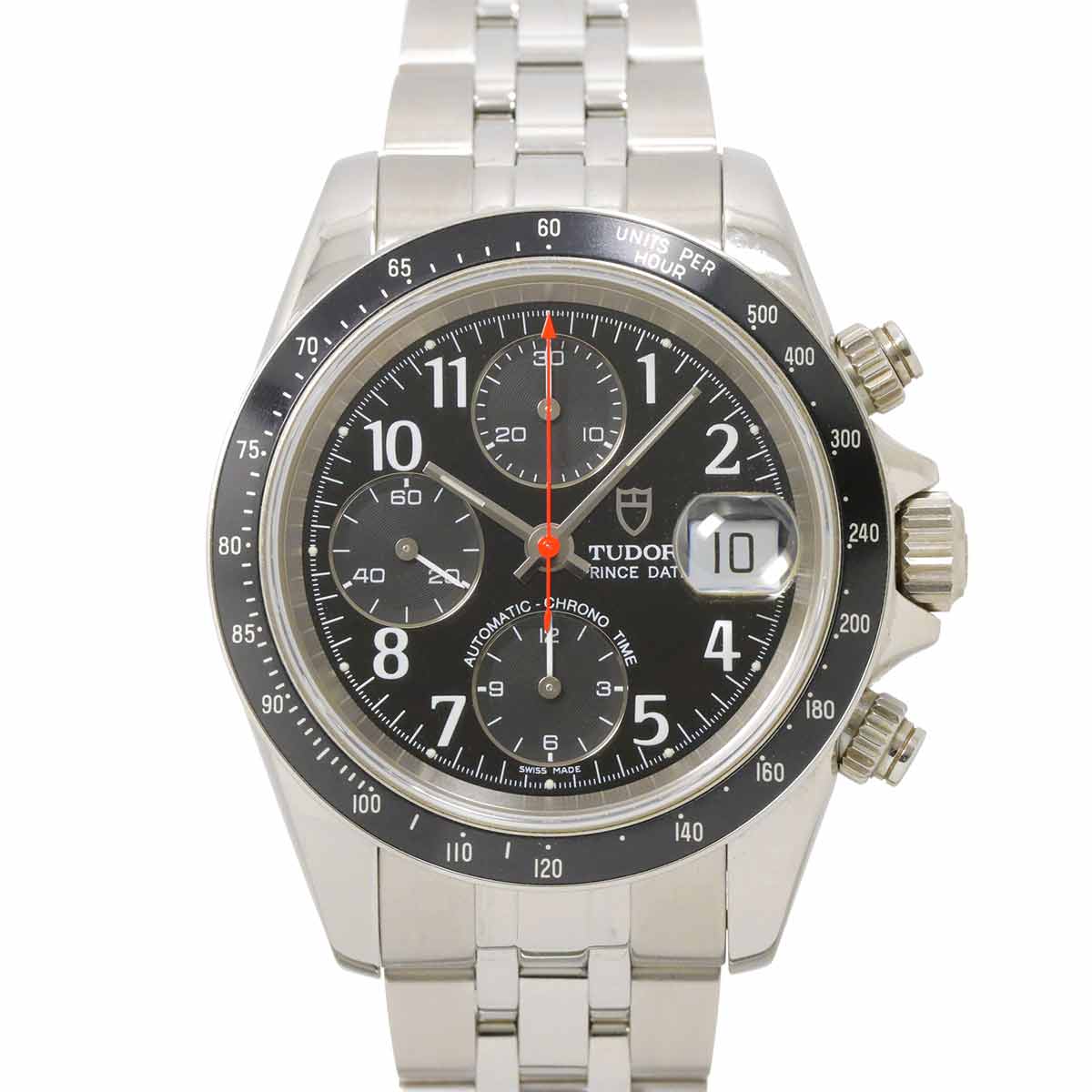 TUDOR クロノタイム 79260P メンズ 腕時計 デイト ブラック オートマ 自動巻き ウォッチ Chrono time チューダー チュードル 90296380