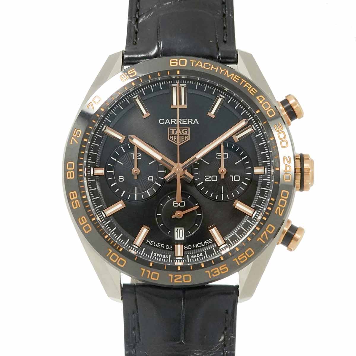 タグホイヤー　カレラ クロノ CV201P 自動巻き　ブラックシェル文字盤 TAG Heuer カレラ CV201P-0 クロノグラフ メンズ 腕時計 デイト