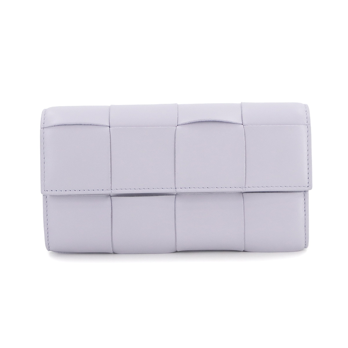 BOTTEGA VENETA マキシ イントレチャート 二つ折り 長財布 レザー ライトパープル 667433 Long Wallet ボッテガ ヴェネタ 90296117