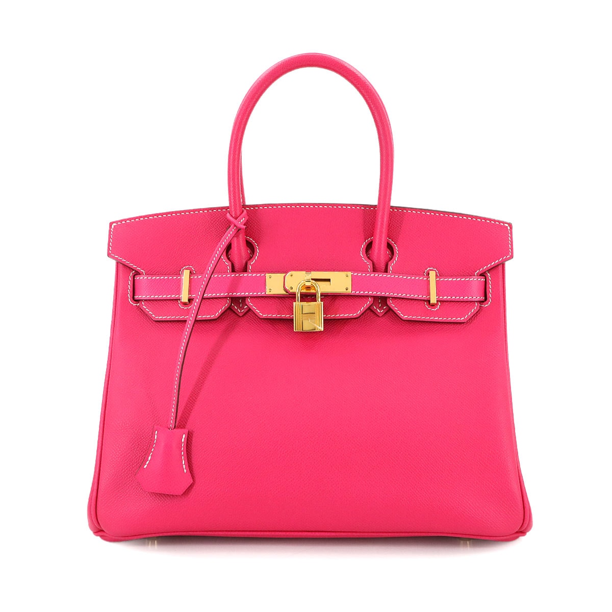 HERMES バーキン30 エプソン ローズティリアン ハンド バッグ □O刻印 ゴールド 金具 Birkin 30 エルメス 90298100
