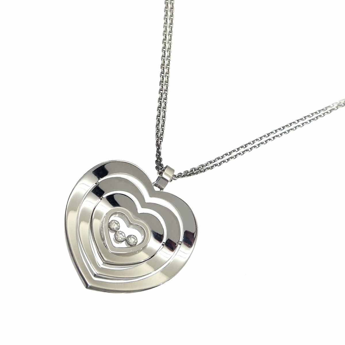 Chopard ハッピーダイヤ ネックレス 42cm K18 WG ホワイトゴールド 750 Happy Diamond Necklaceショパール 90293053