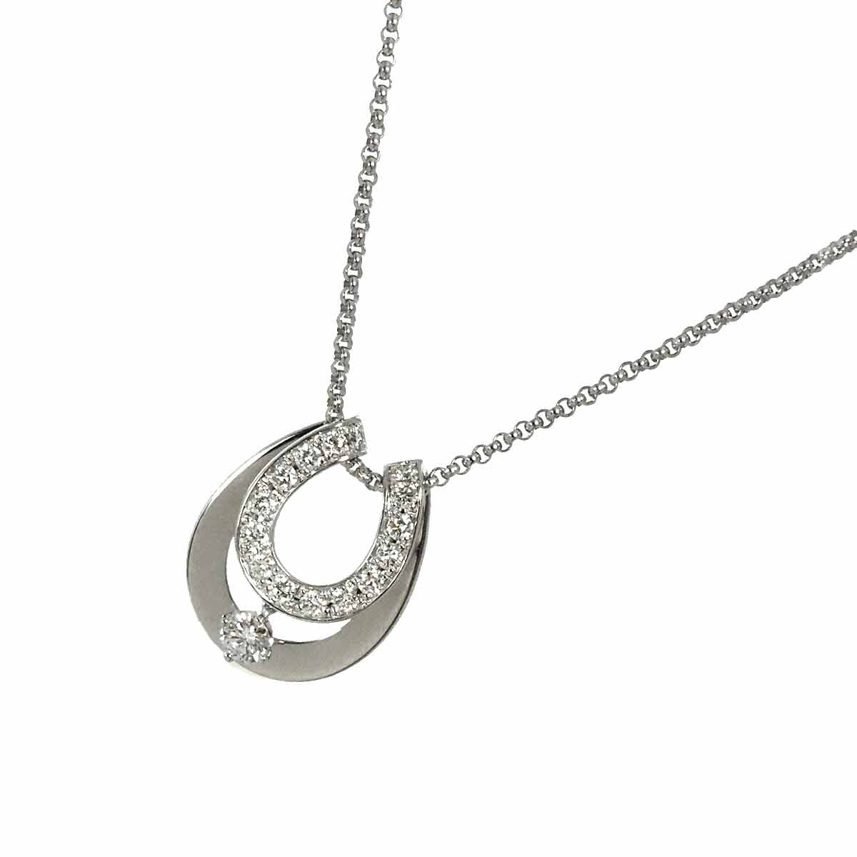 MONNICKENDAM ダイヤ 0.38ct ネックレス 45cm K18 WG ホワイトゴールド 750 Diamond Necklace モニッケンダム 90293442