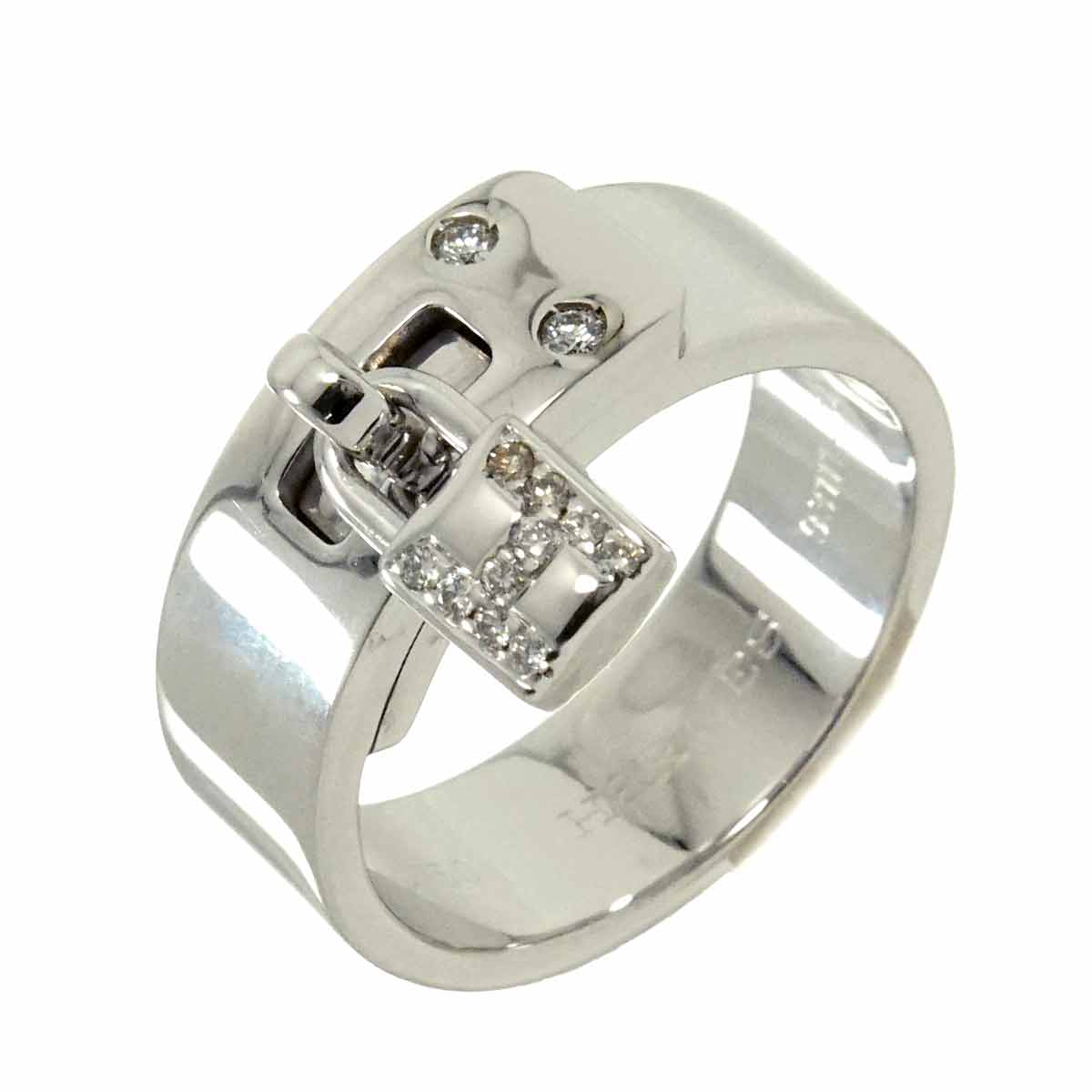 HERMES ケリー #54 リング ダイヤ K18 WG ホワイトゴールド 750 指輪 Kelly Ring エルメス 90294780