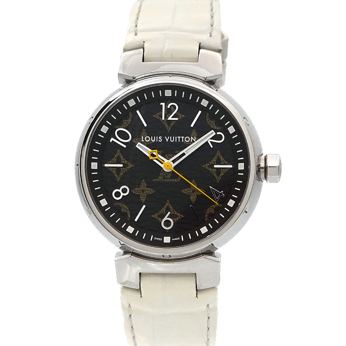 ルイヴィトン タンブール QA116 モノグラム 新品ベルト レディース 713 ルイ・ヴィトン LOUIS VUITTON タンブール MM モノグラム ホワイト