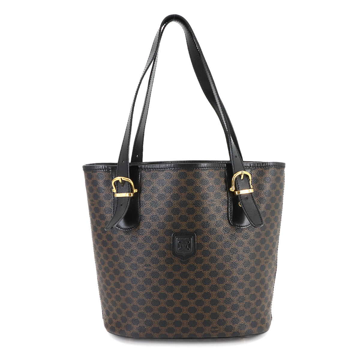 ポイント2倍】極 美品 CELINE セリーヌ ヴィンテージ 馬車 金具 カーフ