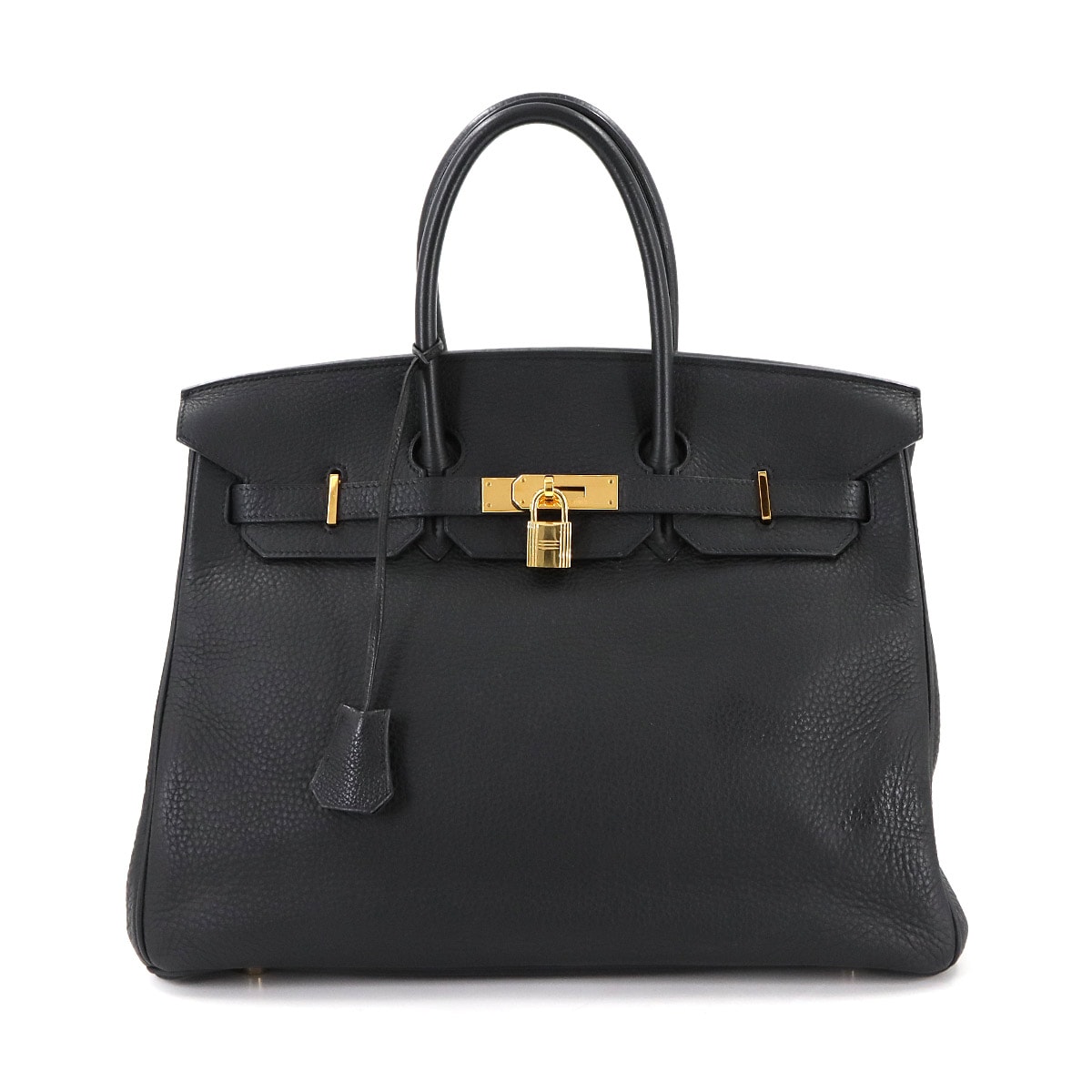 HERMES バーキン35 トゴ ブラック ハンド バッグ □H刻印 ゴールド 金具 Birkin エルメス 90297493