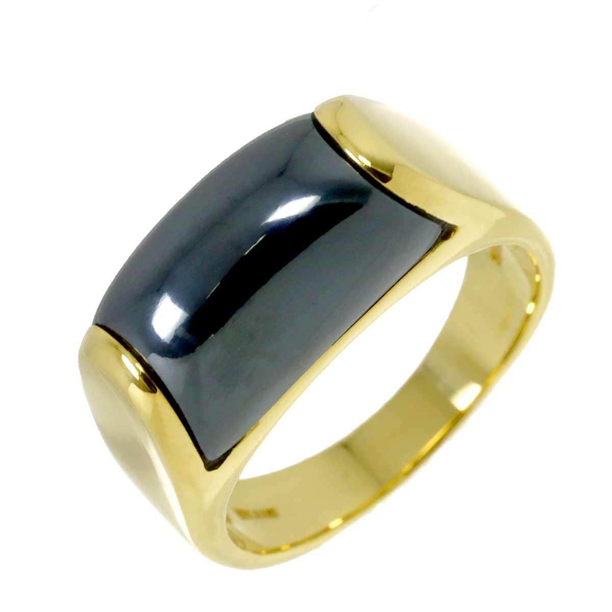 BVLGARI トロンケット 12号 リング ヘマタイト K18 YG 750 指輪 Haematite Ring ブルガリ 90295017