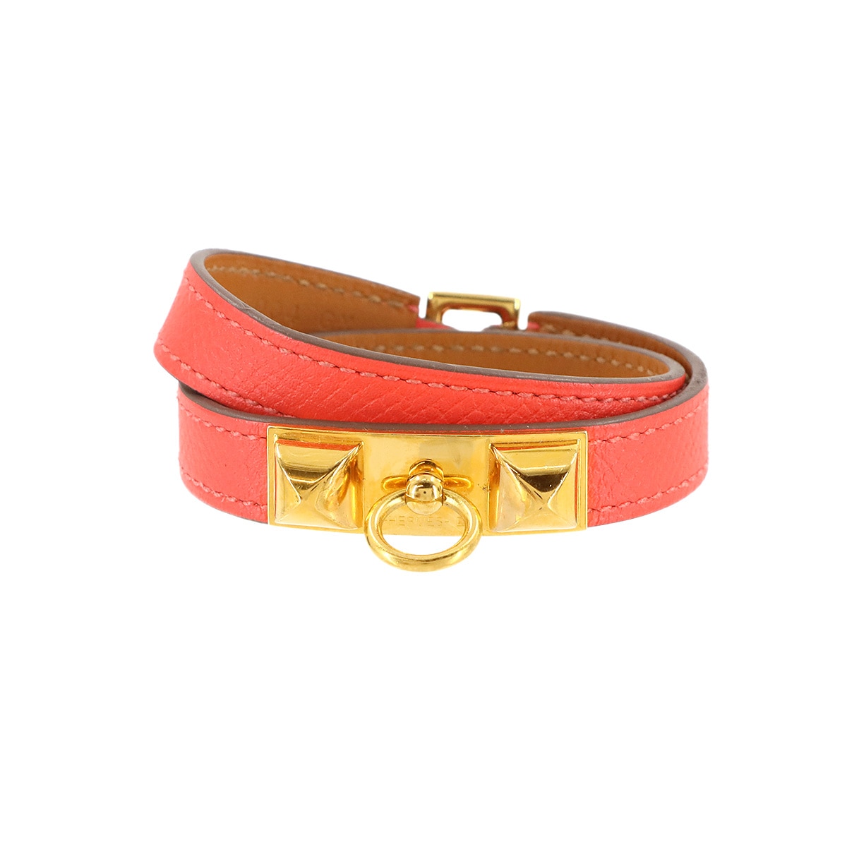 HERMES リヴァル ドゥブルトゥール S ブレスレット エプソン ローズジャイプール T刻印 Rivale Double Tour エルメス 90297067