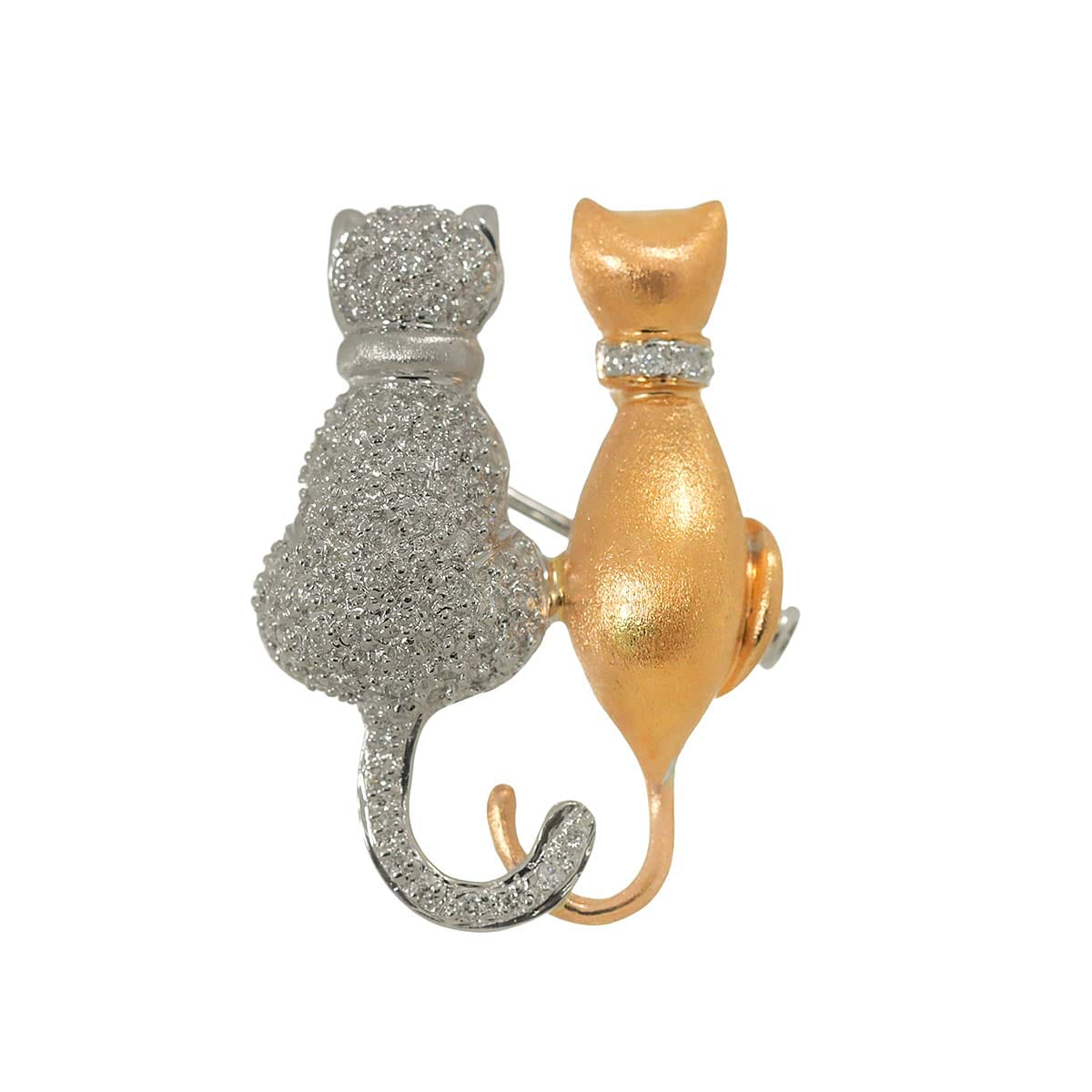 ダイヤ 0.65ct K18 PG WG ブローチ ペンダント トップ ピンク ホワイトゴールド 750 Diamond Brooch 90294963