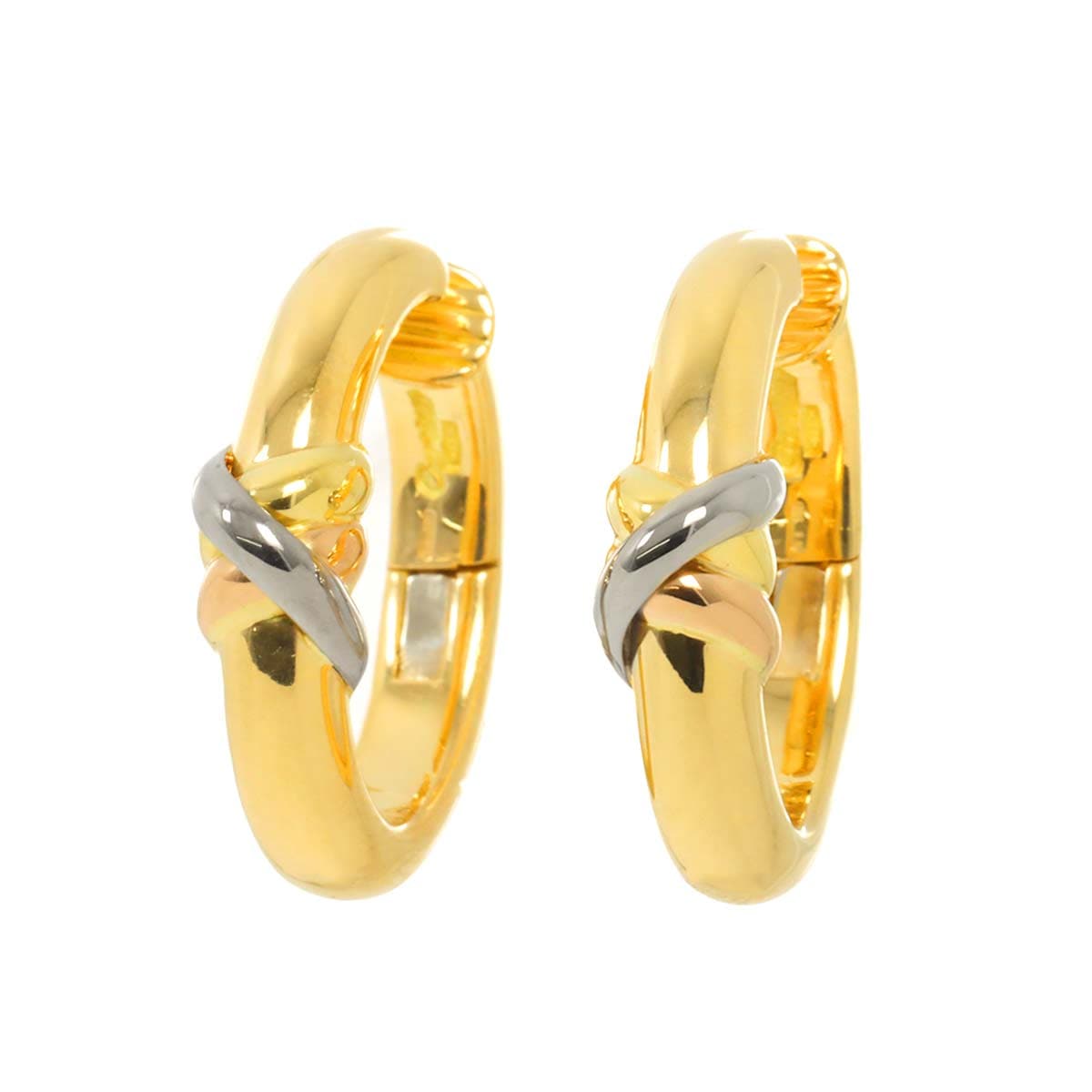 Cartier スレッド イヤリング K18 YG PG WG スリーゴールド 3カラー 750 Earrings Clip-on カルティエ 90293876