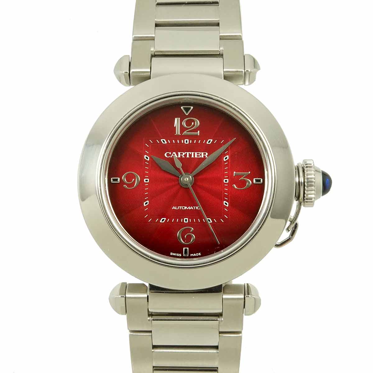 Cartier パシャ ドゥ カルティエ WSPA0031 ボーイズ 腕時計 レッド オートマ 自動巻き ウォッチ Pasha カルティエ 90294367