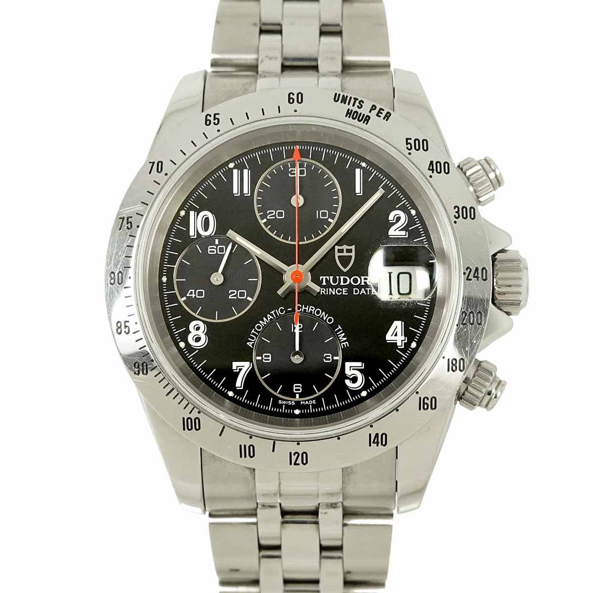 TUDOR クロノタイム プリンスデイト 79280P クロノグラフ メンズ 腕時計 ブラック オートマ 自動巻き ウォッチ Chrono Time チューダー チュードル 90297556
