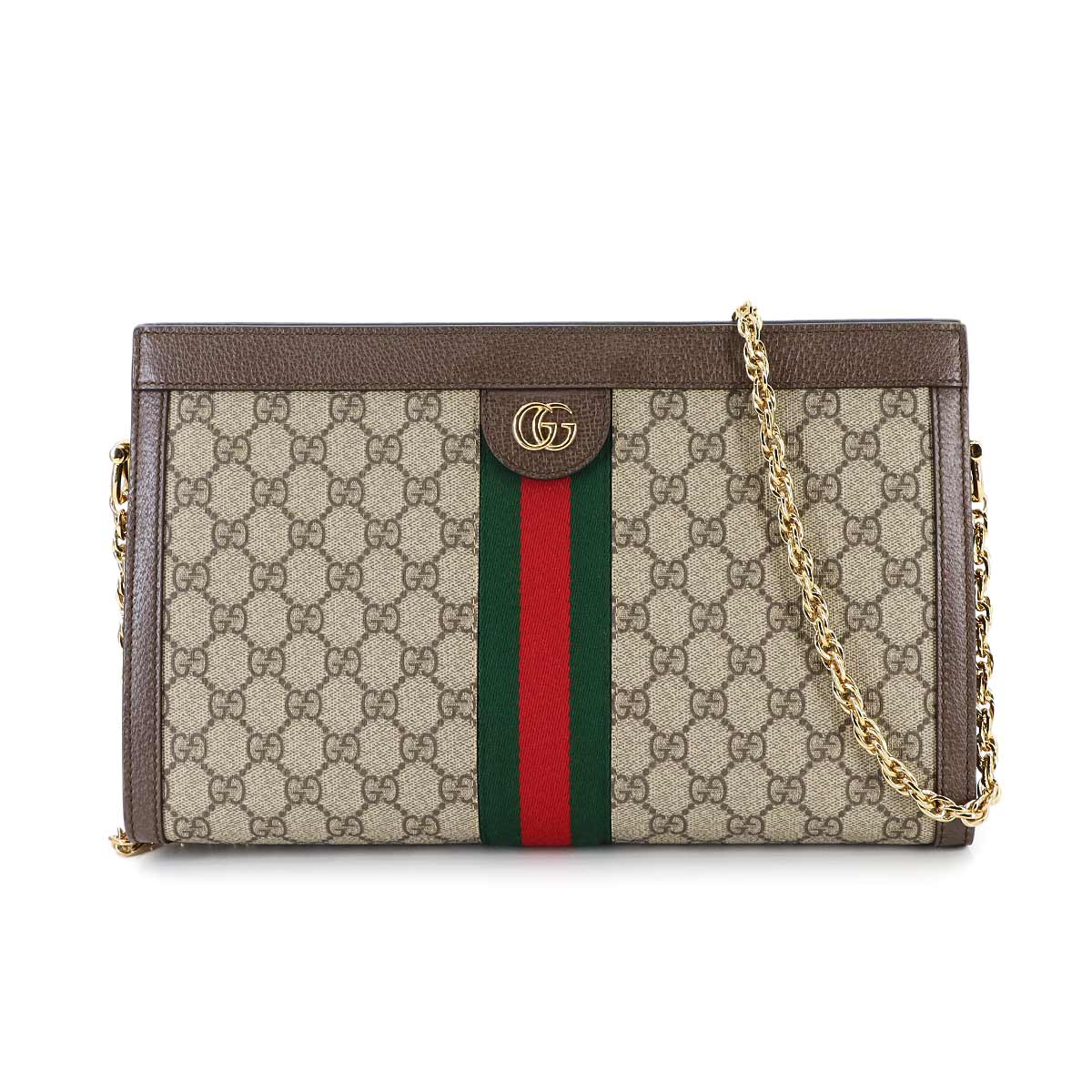 【美品】GUCCI レザー GG スプリーム ポーチ ブラウン 保存箱付き GUCCI グッチ セカンドバッグ GGスプリーム レザー PVC