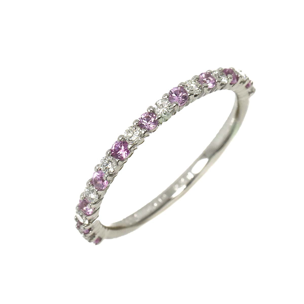 リング 12号 サファイヤ 0.28ct ダイヤ 0.19ct K18 WG ホワイトゴールド 750 指輪 Diamond Ring 90297446