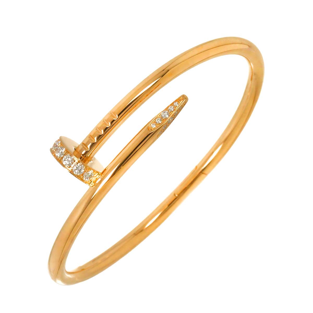 Cartier ジュストアンクル #15 ブレスレット ダイヤ K18 PG ピンクゴールド 750 Juste Un Clou Bracelet【証明書付き】 カルティエ 90293875