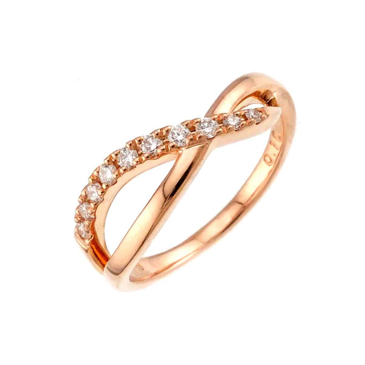 Vendome Aoyama 7号 リング ダイヤ 0.10ct K18 PG ピンクゴールド 750 指輪 Diamond Ring ヴァンドーム青山 90296632