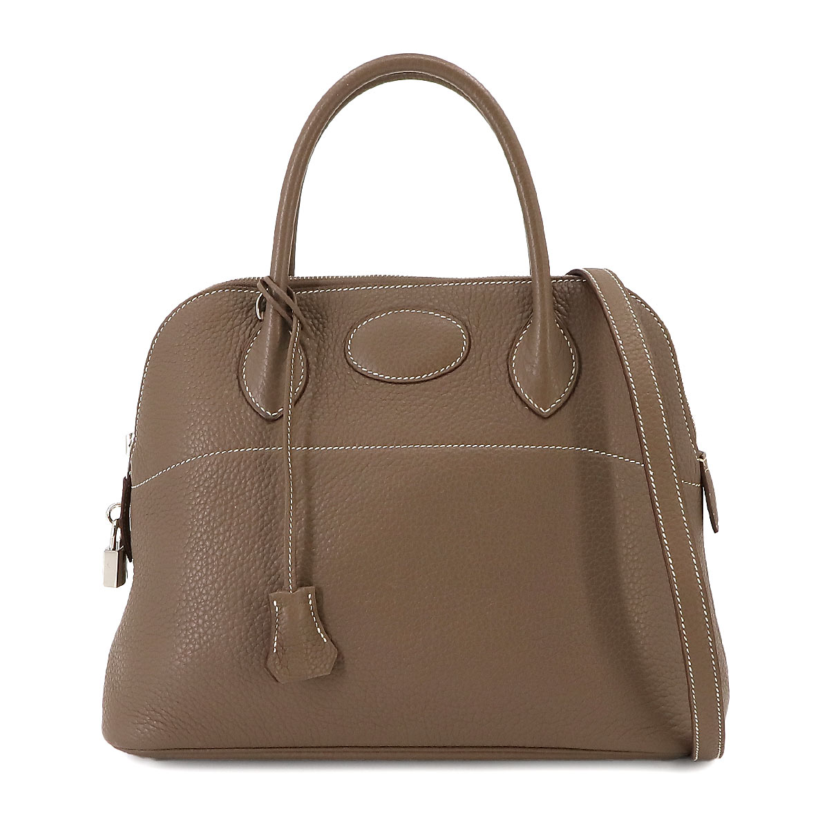 HERMES ボリード 31 2way ハンド ショルダー バッグ トリヨンクレマンス エトゥープ □R刻印 シルバー 金具 Bolide 31 エルメス 90235816