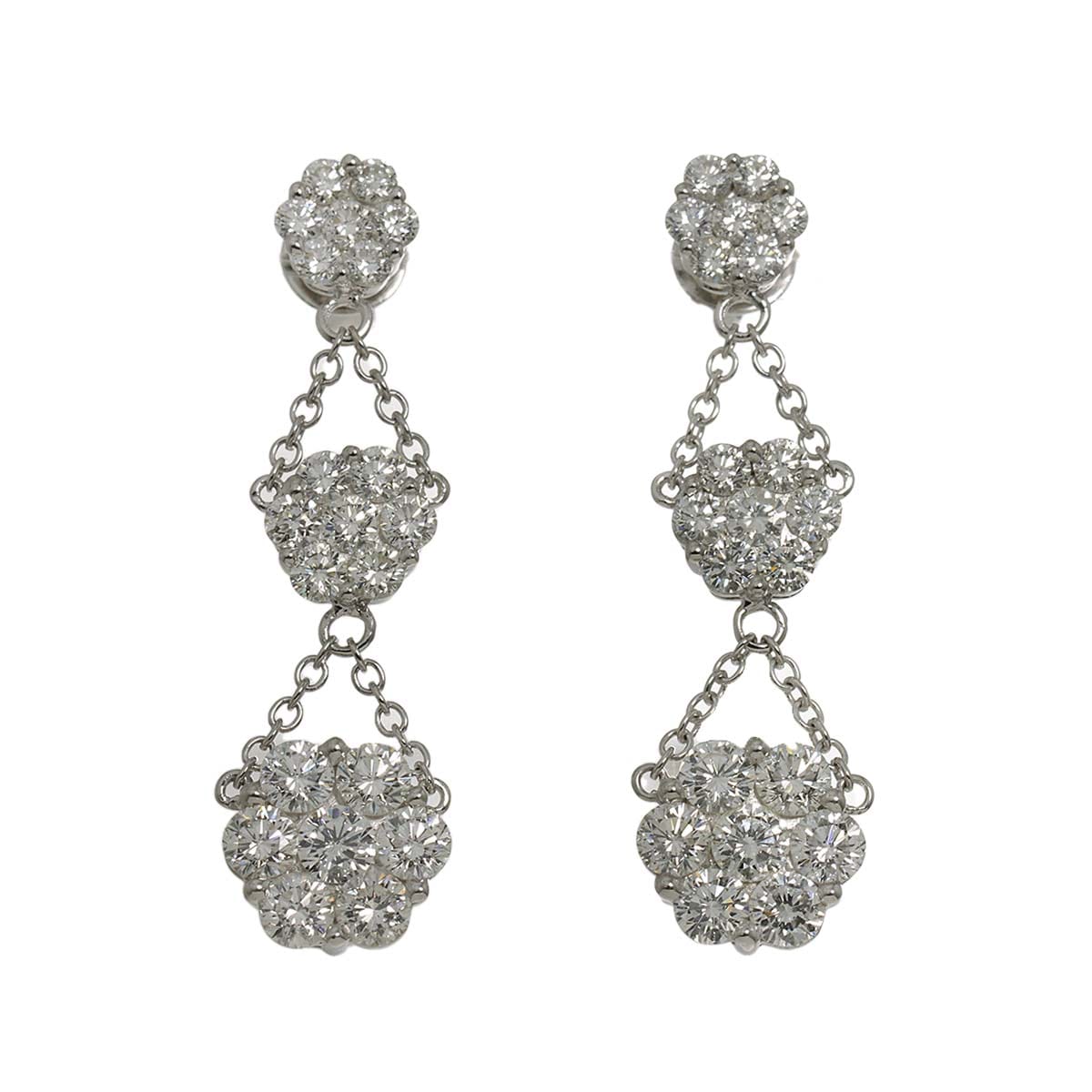 ダイヤ 2.02ct/0.23ct 2.01ct/0.23ct K18 WG ピアス ホワイトゴールド 750 Diamond Earrings Pierced 90296614