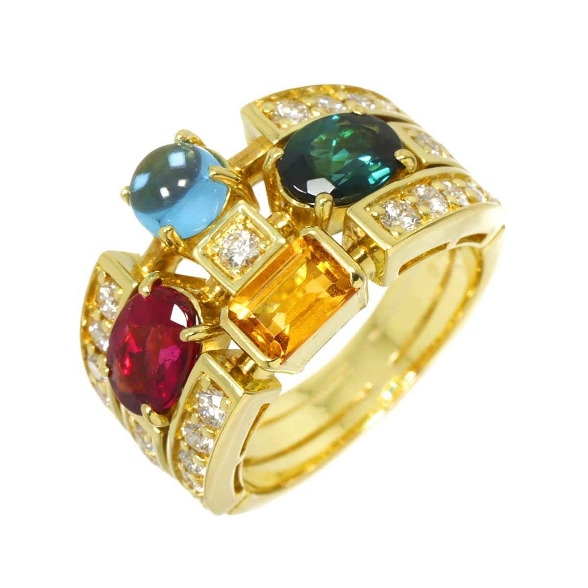 リング 12.5号 マルチストーン 3.15ct Diamond 0.78ct K18 YG イエローゴールド 750 指輪 Multi Stone Ring 90297775