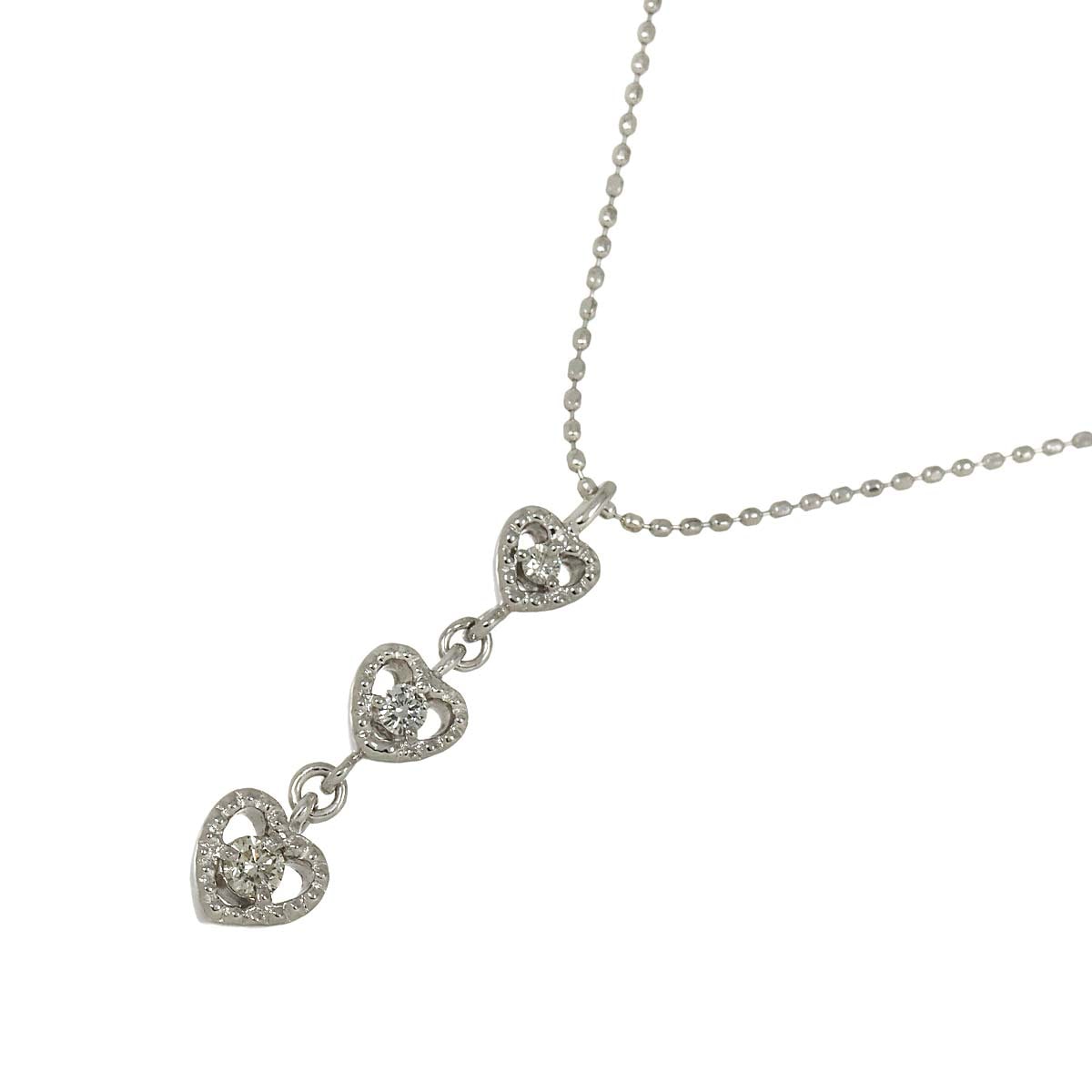 ヨンドシー ダイヤ ネックレス 40cm K18 WG ホワイトゴールド 750 Necklace 4℃ 90293443