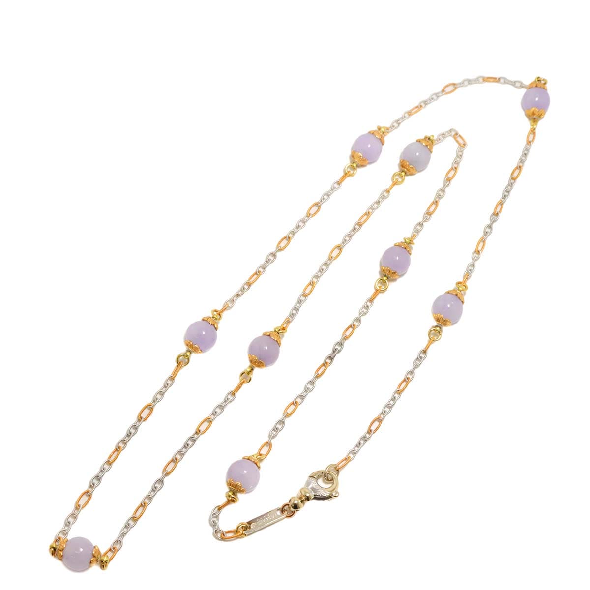 CAZZANIGA ヒスイ ロング ネックレス 95cm K18 YG WG PG 750 スリーカラー Necklace カッツァニーガ 90293855