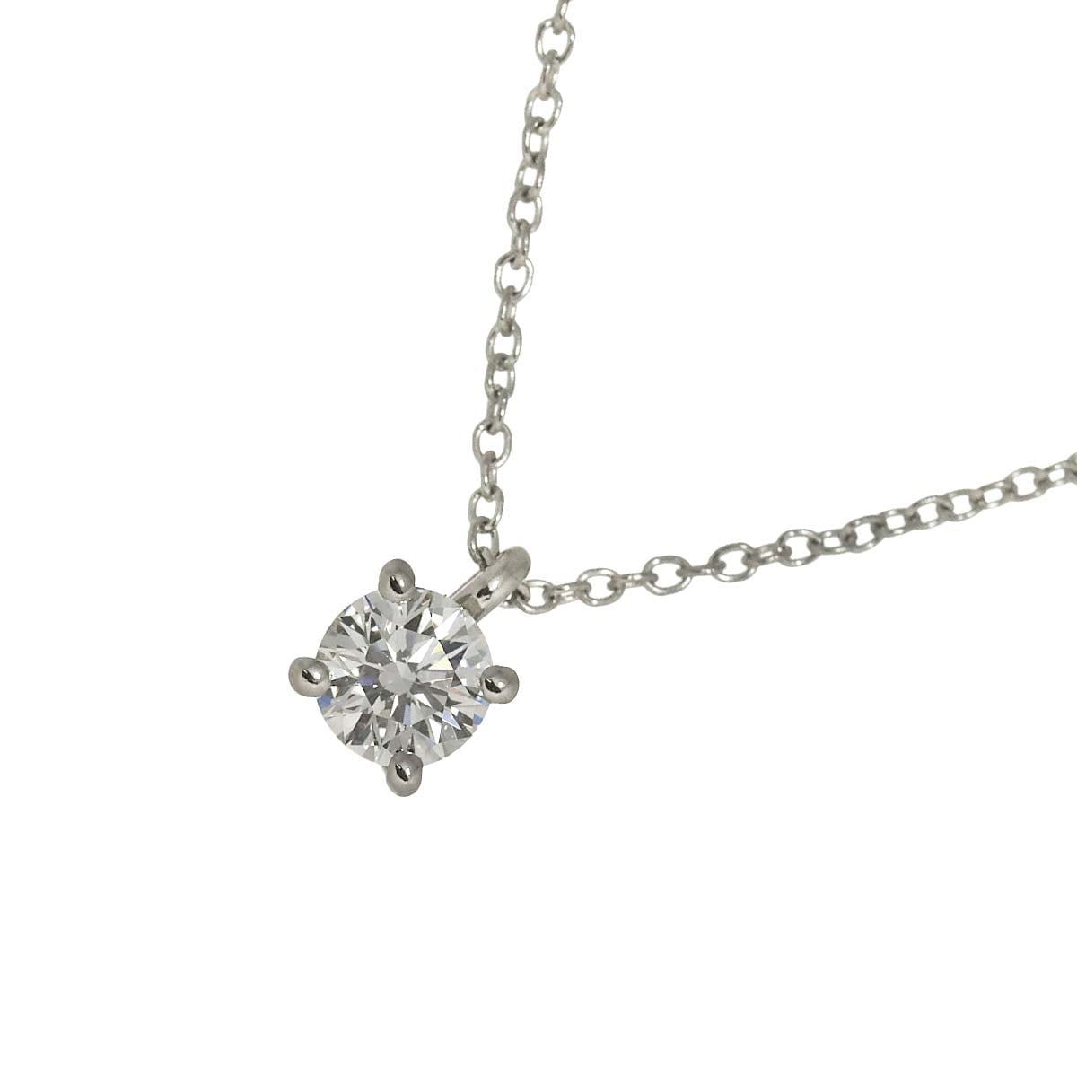 TIFFANY&CO. ソリティア ダイヤ ネックレス 42cm Pt プラチナ Diamond Necklace ティファニー 90294933