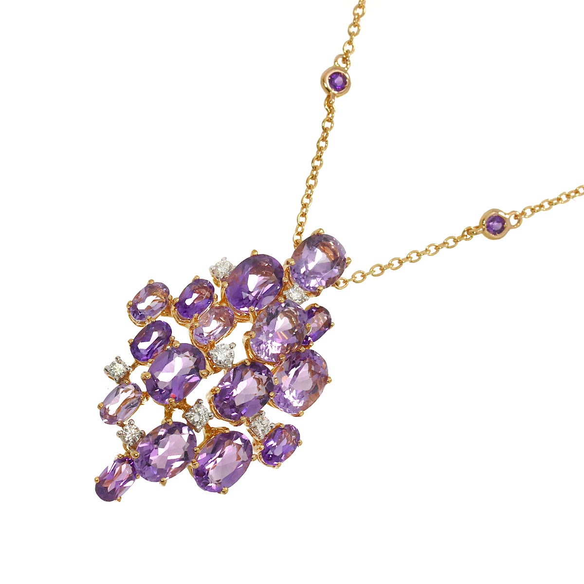 DAMIANI アメジスト ダイヤ ネックレス K18 PG ピンクゴールド 750 Amethyst Necklace ダミアーニ 90295156