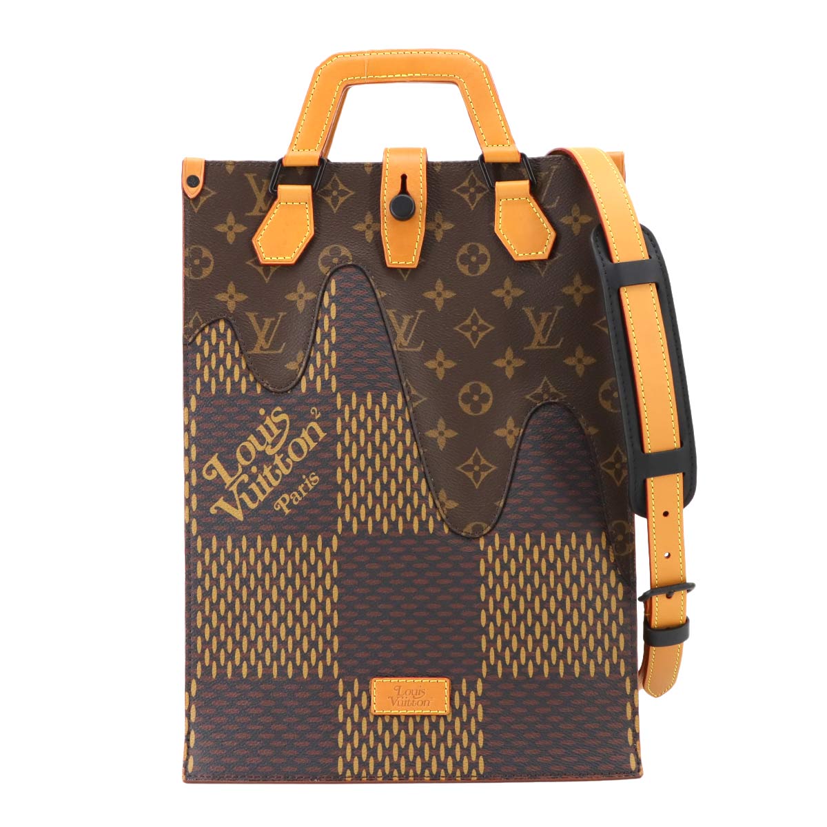 LOUIS VUITTON ジャイアント ダミエ モノグラム 2way ミニ トート ショルダー バッグ NIGO コラボ エベヌ N40355 Giant Damier Mini Tote ルイ ヴィトン 90295875